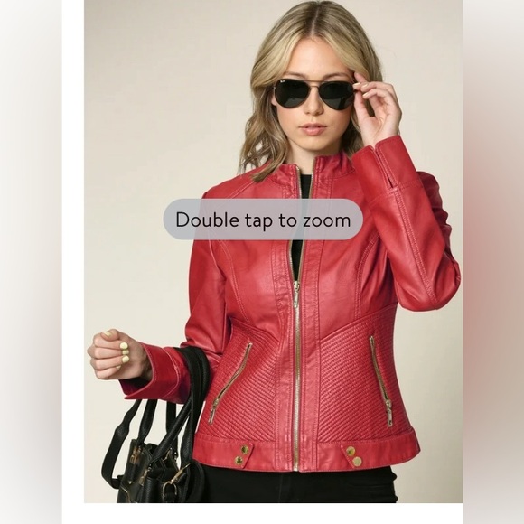 Made by Johnny, “leather” jacket. Size xl, biker jacket - Picture 11 of 12